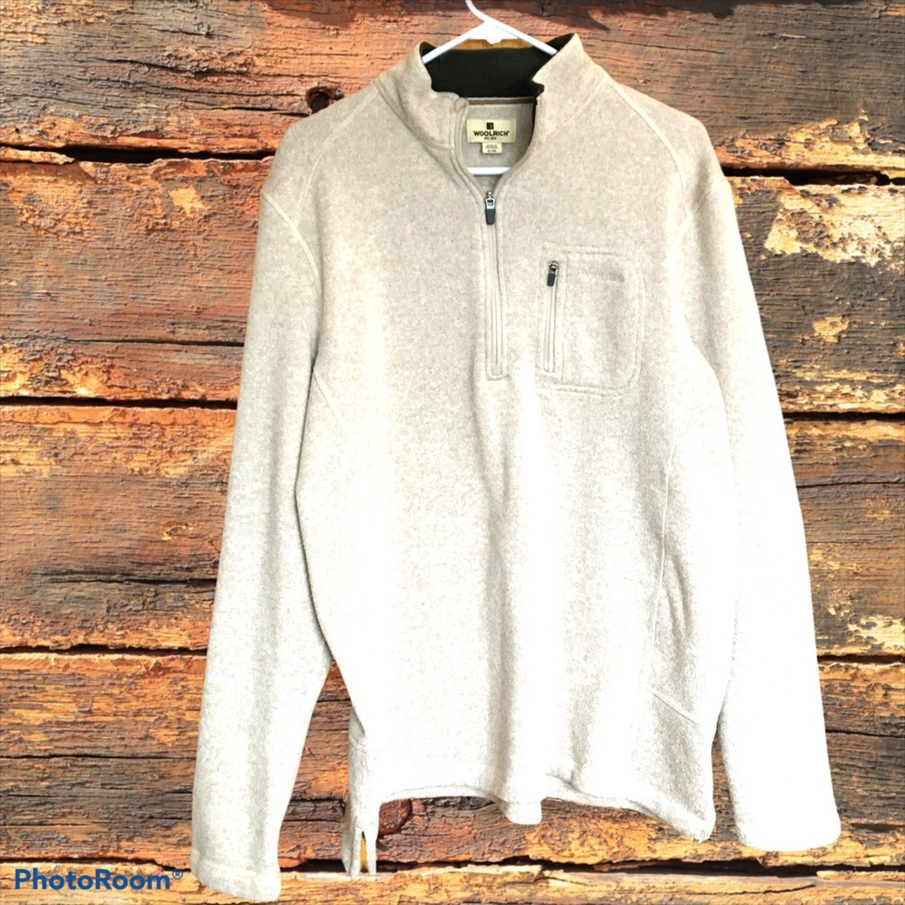 Woolrich Sweater Quarter Zip Tan Men’s XL Very Comfy